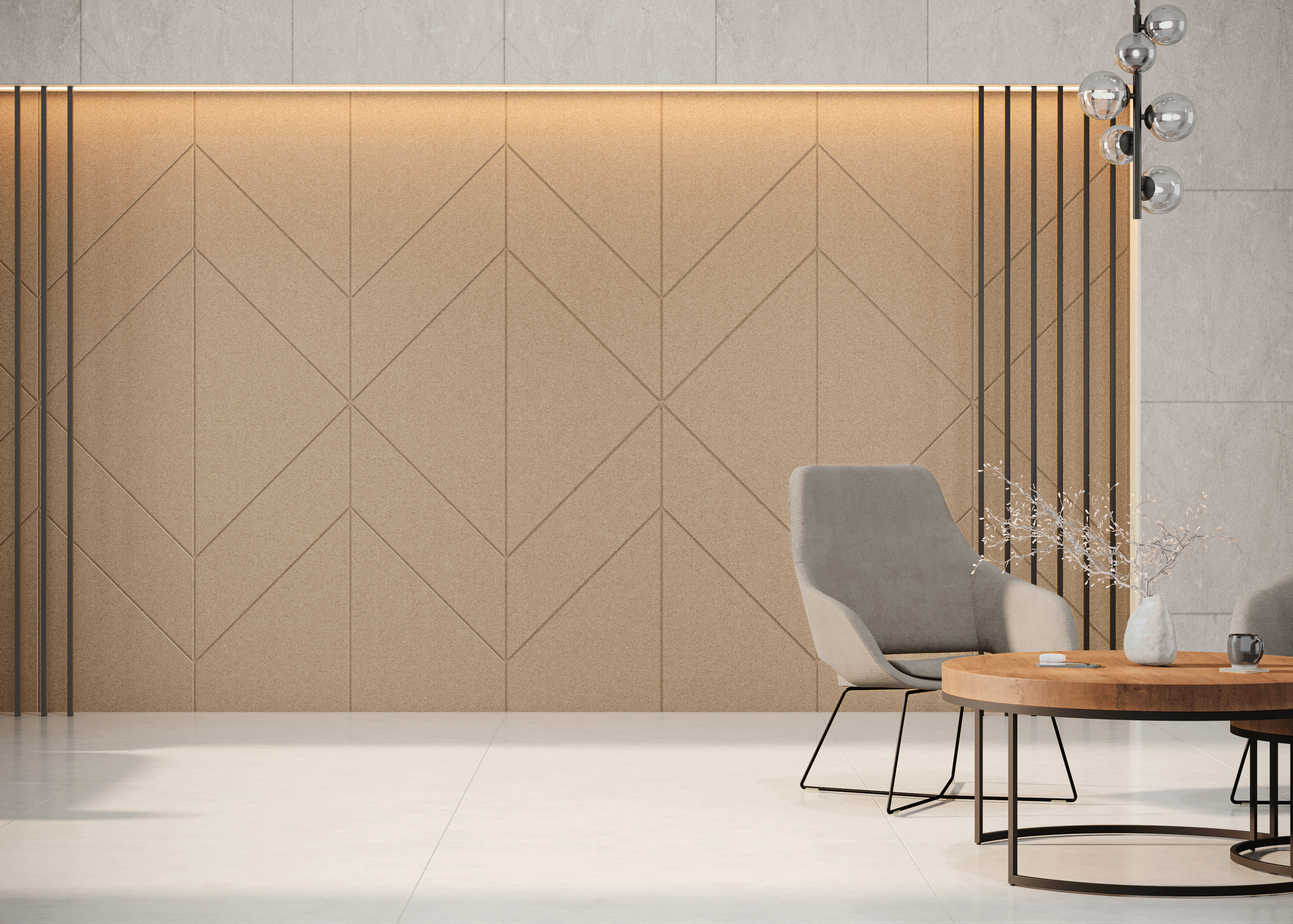 PANEL MURO CORTE U, línea Modulares